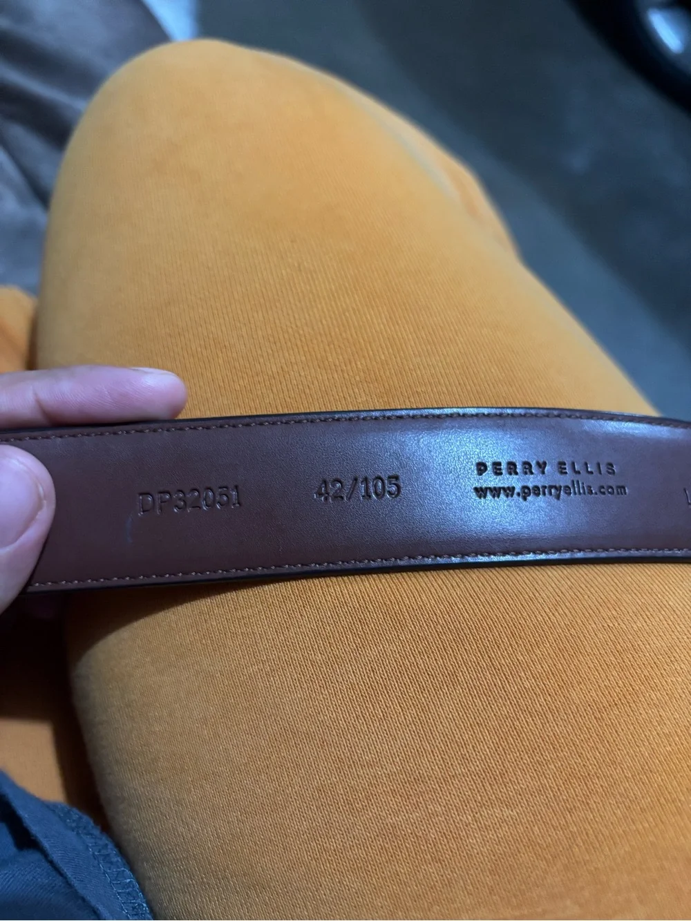 Perry Ellis Brown Leather belt